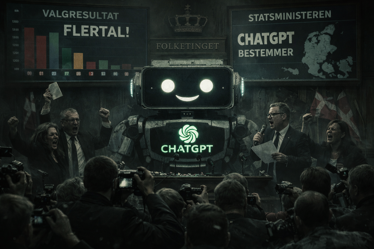AI-robot i Folketinget – ChatGPT bestemmer